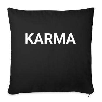 KARMA - Sofa pillowcase 17,3'' x 17,3'' (45 x 45 cm) - black - Front