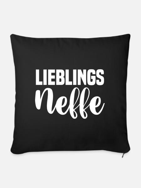 Neffe - Sofakissenbezug 45 x 45 cm - Schwarz