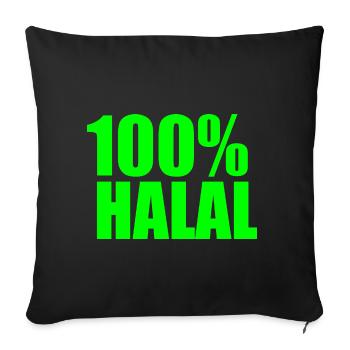 Halal - Housse de coussin décorative 45 x 45 cm - noir - Devant