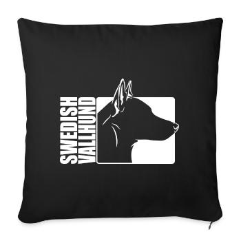 Suédois Vallhund Profil Chiens Chien Wilsigns - Housse de coussin décorative 45 x 45 cm - noir - Devant