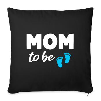 Mom to be Boy Mom Pregnancy Mom - Sofa pillowcase 17,3'' x 17,3'' (45 x 45 cm) - black - Front