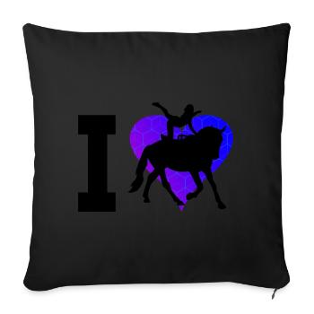 Body Control Men's Equine Gymnastics - Sofa pillowcase 17,3'' x 17,3'' (45 x 45 cm) - black - Front