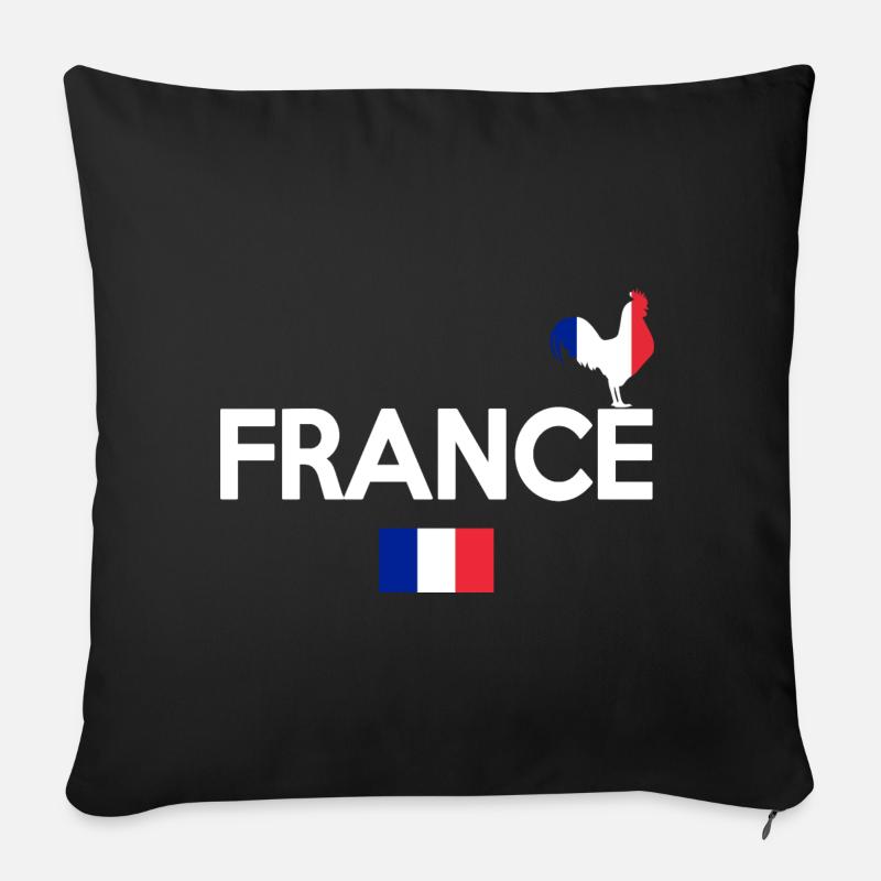 FRANKREICH - Sofakissenbezug 45 x 45 cm - Schwarz