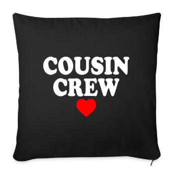 Cousin crew - Housse de coussin décorative 45 x 45 cm - noir - Devant