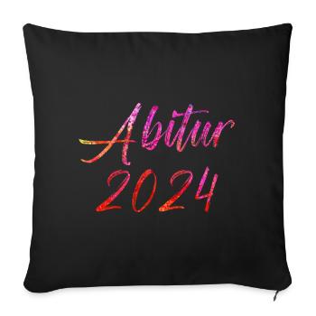 Abitur 2024 - Sofakissenbezug 45 x 45 cm - Schwarz - Vorne