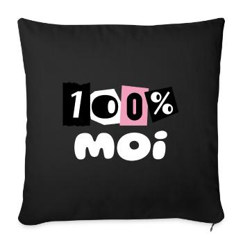 100% ME - Sofa pillowcase 17,3'' x 17,3'' (45 x 45 cm) - black - Front