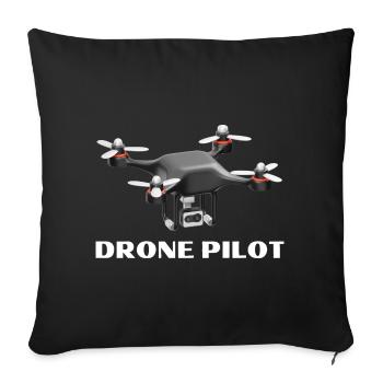 Drone Pilot Drone Drones Quadcopter - Sofa pillowcase 17,3'' x 17,3'' (45 x 45 cm) - black - Front