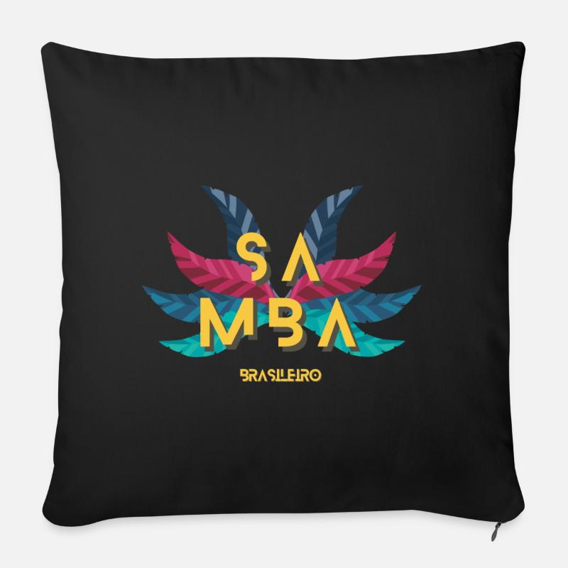 Samba brésilienne, Samba do Brasil, Danse - Housse de coussin décorative 45 x 45 cm - noir