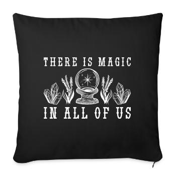 Dream Catcher Feather Faith Mandala - Sofa pillowcase 17,3'' x 17,3'' (45 x 45 cm) - black - Front