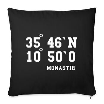 Monastir Vacation Tunisia Vacation Trip Idea - Sofa pillowcase 17,3'' x 17,3'' (45 x 45 cm) - black - Front