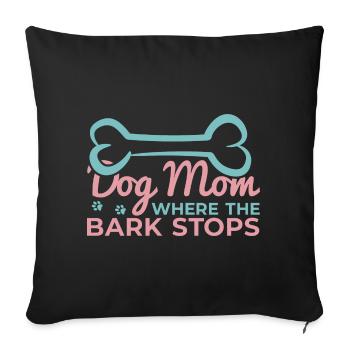 Chien Maman Dicton - Housse de coussin décorative 45 x 45 cm - noir - Devant