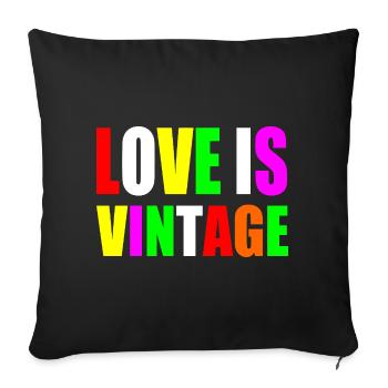 Love is vintage - Housse de coussin décorative 45 x 45 cm - noir - Devant