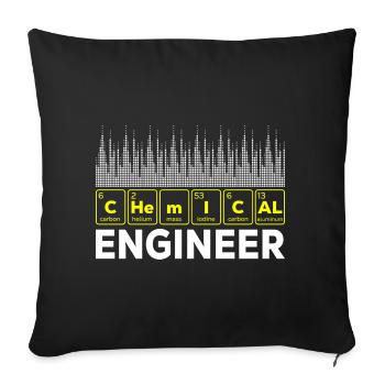 Chemical Engineer - Sofa pillowcase 17,3'' x 17,3'' (45 x 45 cm) - black - Front