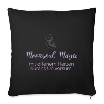 Mounsoul Magic - Herzensreise durchs Universum - Sofakissenbezug 45 x 45 cm - Schwarz - Vorne