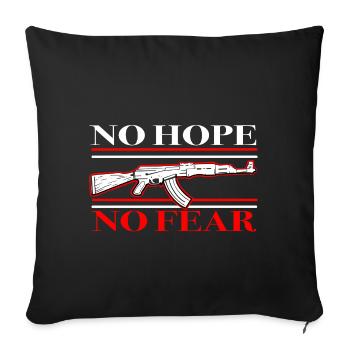 Security and courage in a military style - Sofa pillowcase 17,3'' x 17,3'' (45 x 45 cm) - black - Front