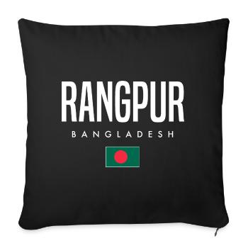 Rangpur Bangladesh - Sofa pillowcase 17,3'' x 17,3'' (45 x 45 cm) - black - Front