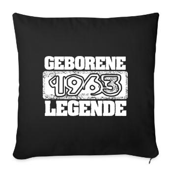 1963 - Sofa pillowcase 17,3'' x 17,3'' (45 x 45 cm) - black - Front