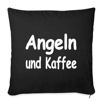 Angling - Sofa pillowcase 17,3'' x 17,3'' (45 x 45 cm) - black - Front