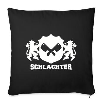 Schlachter Emblem  - Sofakissenbezug 45 x 45 cm - Schwarz - Vorne