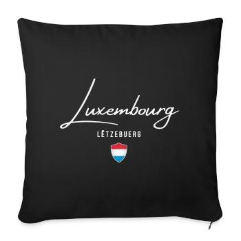 Made in Luxembourg, Luxembourg pride - Sofa pillowcase 17,3'' x 17,3'' (45 x 45 cm) - black - Front