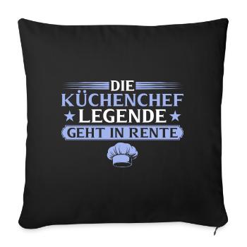 Retired chef legend retired - Sofa pillowcase 17,3'' x 17,3'' (45 x 45 cm) - black - Front
