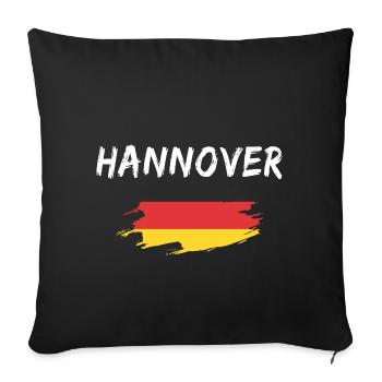 Hanover Germany Flag - Sofa pillowcase 17,3'' x 17,3'' (45 x 45 cm) - black - Front