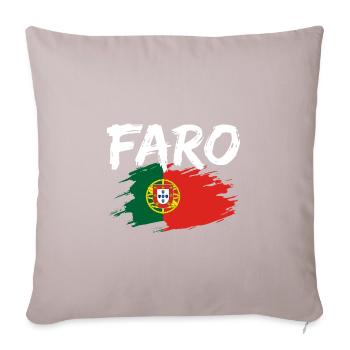 Faro Portugal Flag - Sofa pillowcase 17,3'' x 17,3'' (45 x 45 cm) - light taupe - Front