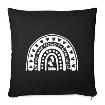 When Love Becomes Life - Baby 2026 - Sofa pillowcase 17,3'' x 17,3'' (45 x 45 cm) - black - Front
