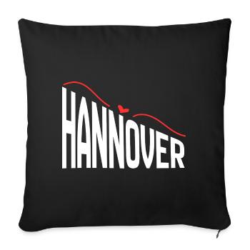 Hannover - Sofakissenbezug 45 x 45 cm - Schwarz - Vorne