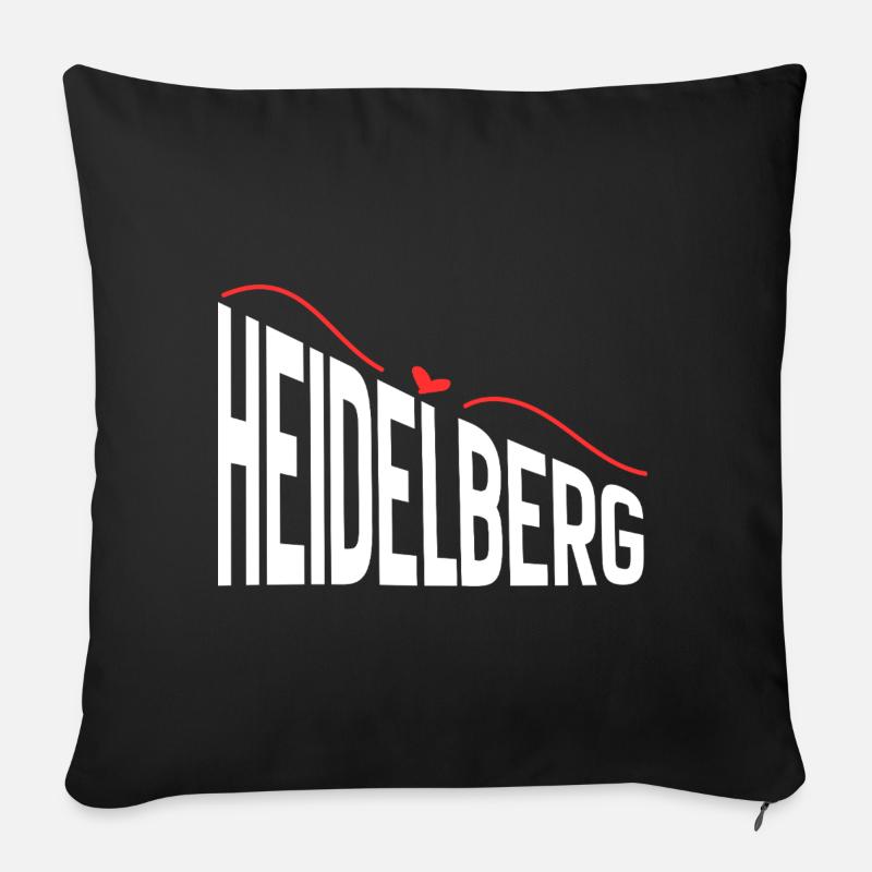 Heidelberg - Sofakissenbezug 45 x 45 cm - Schwarz