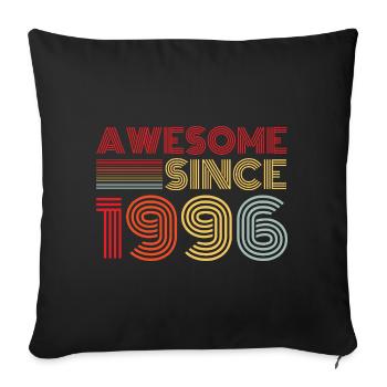 Vintage 1996 Retro 1996 Birthday Gift - Sofa pillowcase 17,3'' x 17,3'' (45 x 45 cm) - black - Front