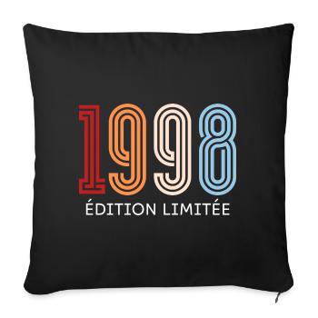 1998 Limited Edition Vintage - Sofakissenbezug 45 x 45 cm - Schwarz - Vorne