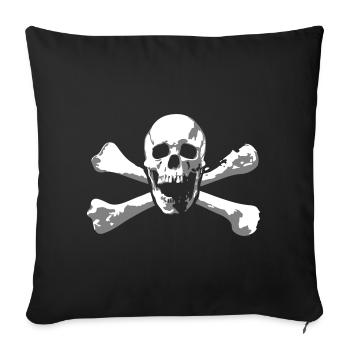 Skull & Bones - Sofakissenbezug 45 x 45 cm - Schwarz - Vorne
