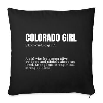 Colorado Girl Outdoor Ghost - Sofa pillowcase 17,3'' x 17,3'' (45 x 45 cm) - black - Front