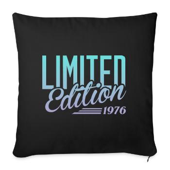 Millésime 1976 - Housse de coussin décorative 45 x 45 cm - noir - Devant