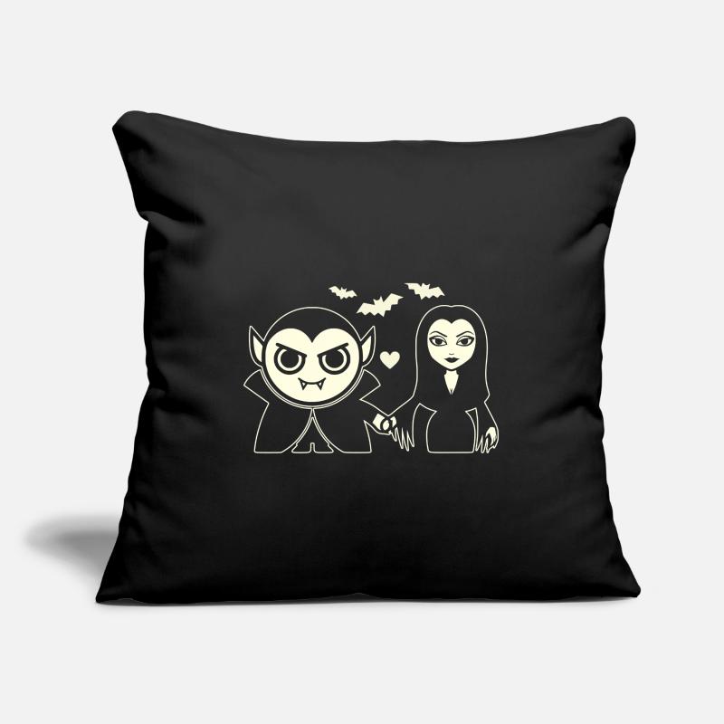 Vampire et Vampire de la Nuit Housse de coussin décorative 45 x 45 cm