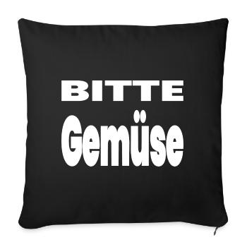 Vegetable - Sofa pillowcase 17,3'' x 17,3'' (45 x 45 cm) - black - Front
