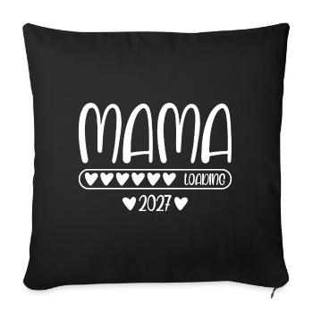 Mama 2027 loading - Sofa pillowcase 17,3'' x 17,3'' (45 x 45 cm) - black - Front