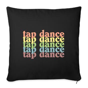 Tap Dance im Pastellverlauf - Sofakissenbezug 45 x 45 cm - Schwarz - Vorne