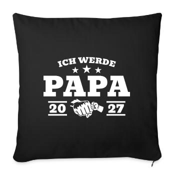 I'm going to be a dad 2027 pregnancy announcement - Sofa pillowcase 17,3'' x 17,3'' (45 x 45 cm) - black - Front