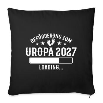 Annonce de grossesse de l’arrière-grand-père en 2027 - Housse de coussin décorative 45 x 45 cm - noir - Devant