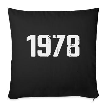 Légendaire depuis 1978 Vintage 1978 Retro 1978 - Housse de coussin décorative 45 x 45 cm - noir - Devant