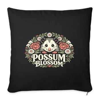Possum Blossom - Sofa pillowcase 17,3'' x 17,3'' (45 x 45 cm) - black - Front