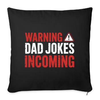 Funny Dad Dad Families Humor - Sofa pillowcase 17,3'' x 17,3'' (45 x 45 cm) - black - Front