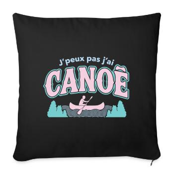 J'peux pas j'ai CANOE - Housse de coussin décorative 45 x 45 cm - noir - Devant
