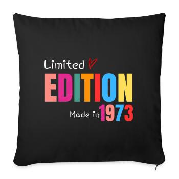 Limited edition Made in 1973 - Housse de coussin décorative 45 x 45 cm - noir - Devant