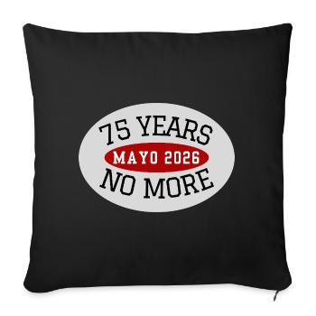 Mayo, 75 Years No More - Sofa pillowcase 17,3'' x 17,3'' (45 x 45 cm) - black - Front