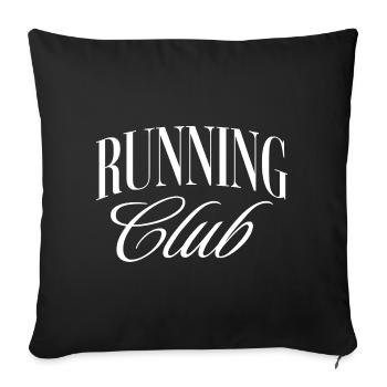 Running Club - Sofa pillowcase 17,3'' x 17,3'' (45 x 45 cm) - black - Front