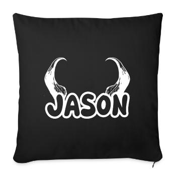 Gift for Jason - Sofa pillowcase 17,3'' x 17,3'' (45 x 45 cm) - black - Front