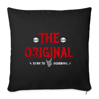 Metalhead Vater und Sohn – Das Original - Sofakissenbezug 45 x 45 cm - Schwarz - Vorne
